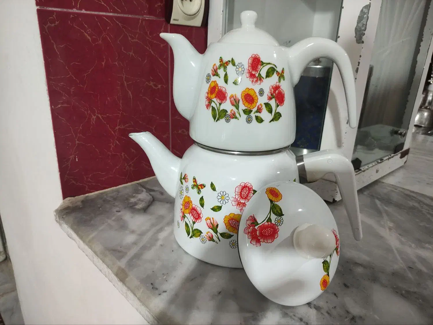 قوری کتری|قوری، کتری، قهوه‌ساز دستی|نیشابور, گنبد سبز|دیوار