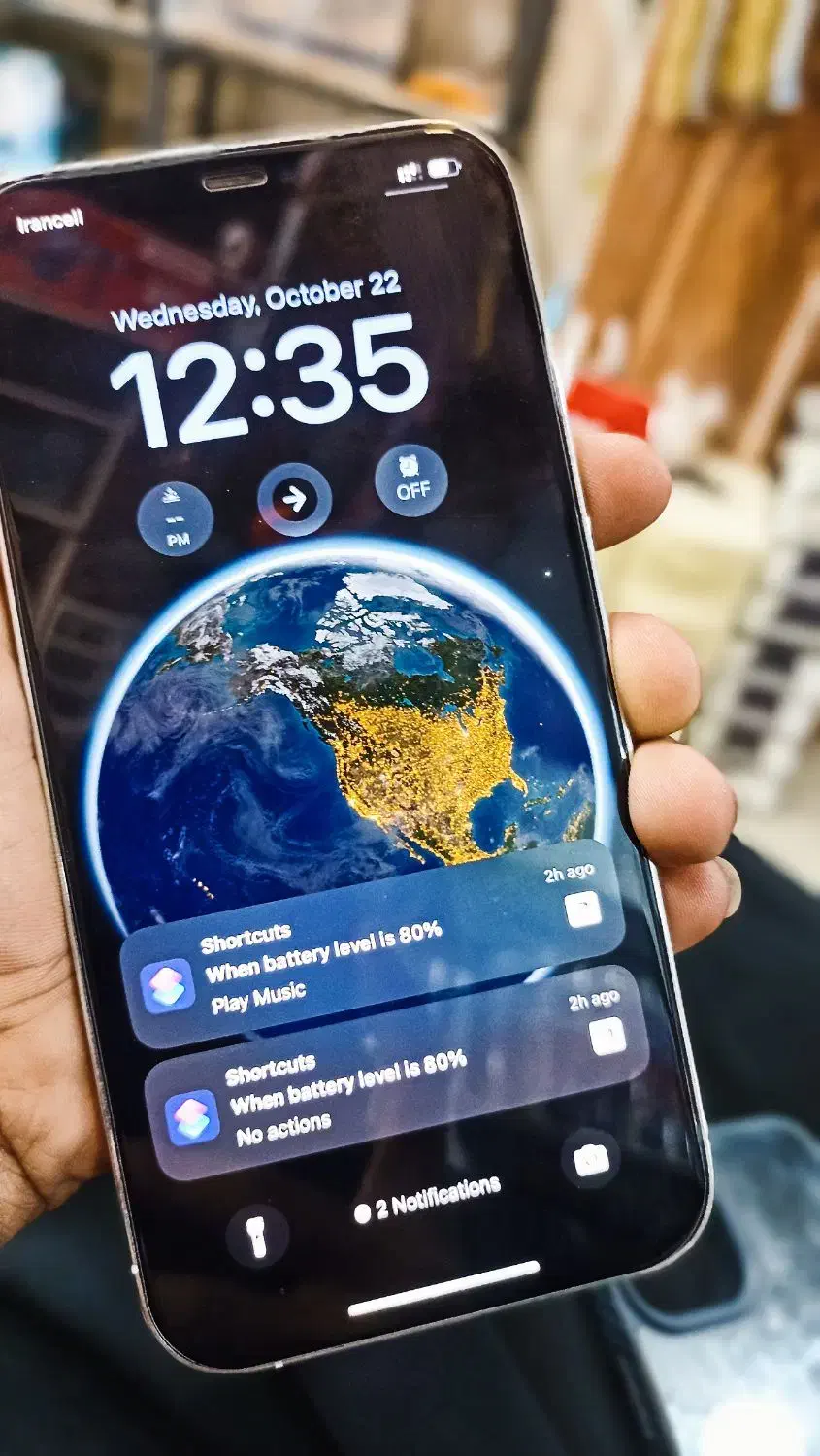 ایفون دوازده پرومکس تمیز رنگ جذاب|موبایل|کنارک, |دیوار