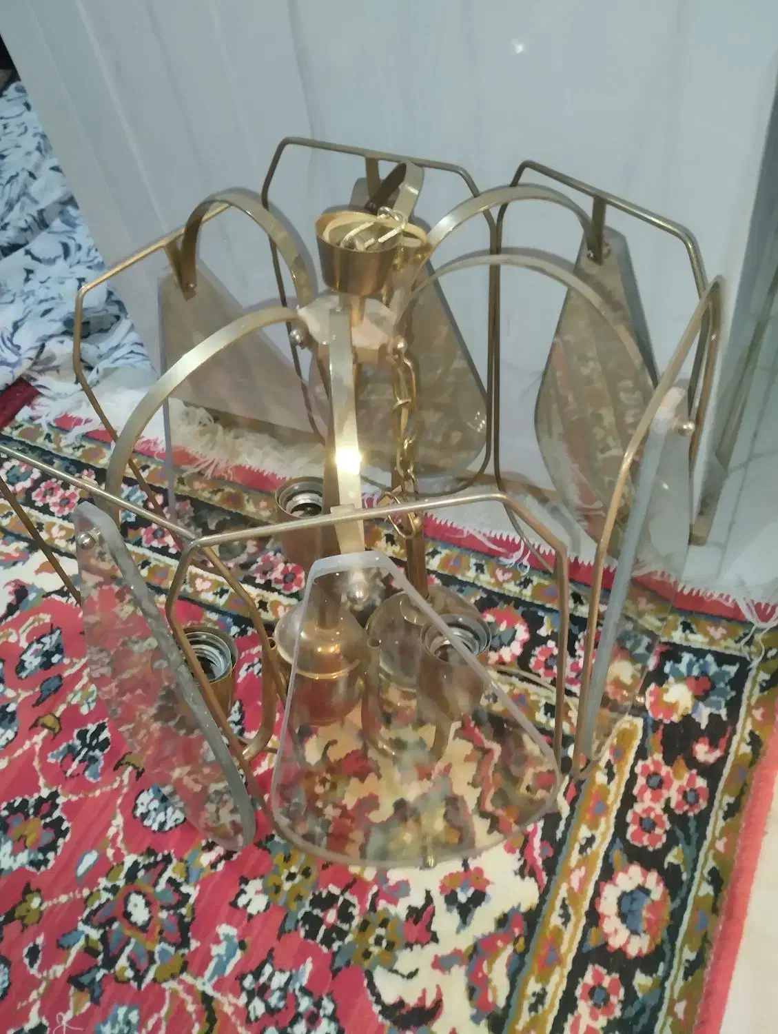 شیشه دوجداره قلم زمین تلمبه لوستر|لوستر و چراغ آویز|تبریز, |دیوار