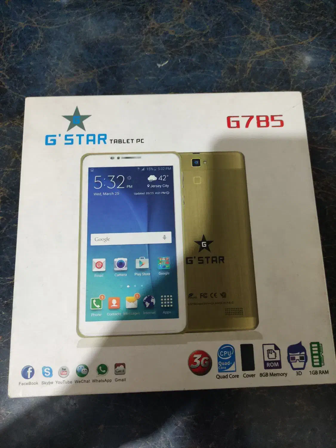 تبلت جی استار|تبلت|میانه, |دیوار