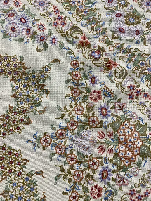 دو عدد ذرع و نیم ابریشم و چله ابریشم بافت قم|فرش|ملایر, |دیوار