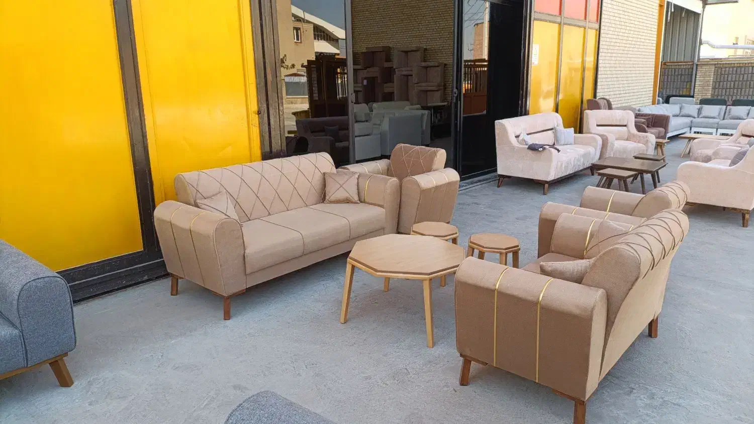 مبل دست چوبی راش ۷ نفر|مبلمان خانگی و میز عسلی|شیراز, شهرک صنعتی شیراز|دیوار