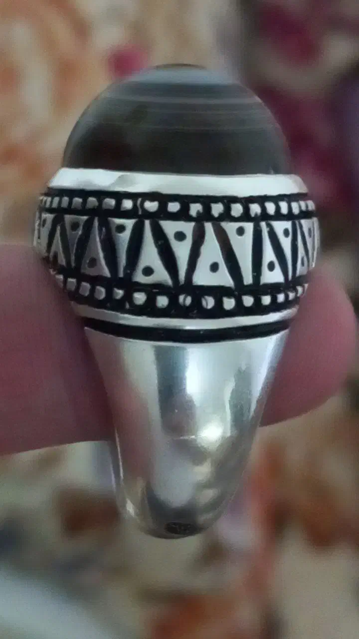 انگشتر عقیق رکاب‌دست‌ساز فخر ۴۳گرم|کلکسیون اشیاء عتیقه|ملارد, |دیوار