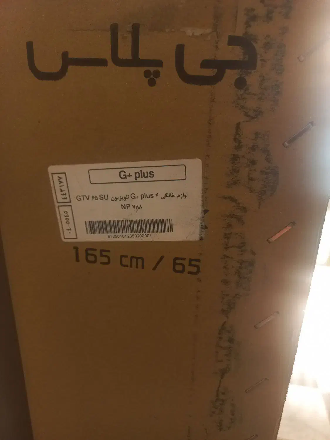 تلویزیون جی پلاس ۶۵ اینچ|تلویزیون و پروژکتور|ری, شهید غیوری (ابن باویه)|دیوار