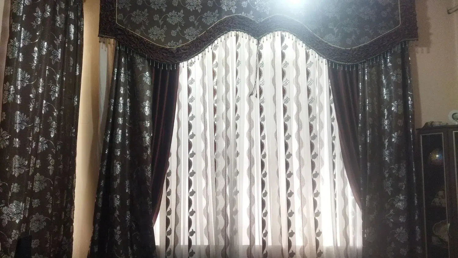 پرده ساتن حریر|پرده، رانر، رومیزی|اندیمشک, |دیوار