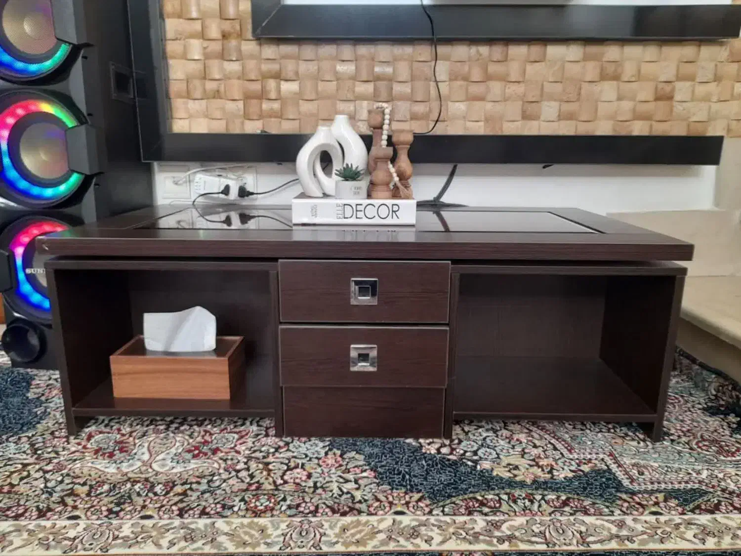 میز جلو مبلی عالی۴کشوی.بزرگ.باچهار میز عسلی زیبا|مبلمان خانگی و میز عسلی|سبزوار, توحیدشهر|دیوار