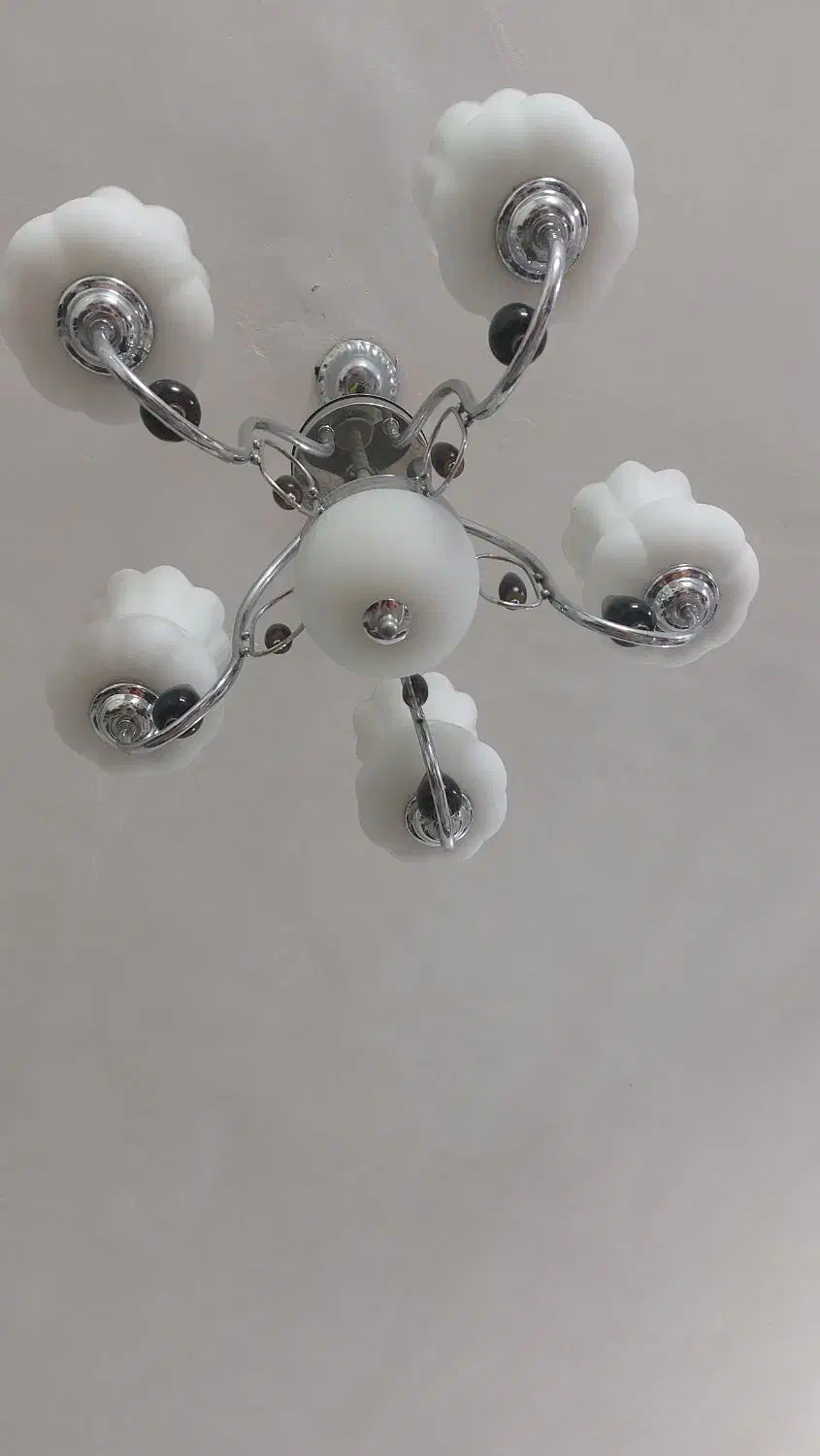 لوستر ۵ شعله سیلور|لوستر و چراغ آویز|مشهد, عامل|دیوار