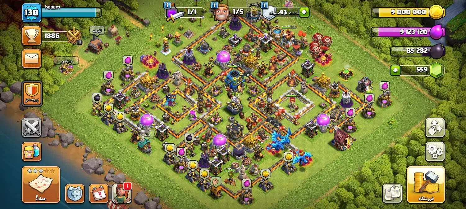 اکانت کلش اف کلنز معاوضه|کنسول، بازی ویدئویی و آنلاین|رشت, کوی حسینی|دیوار