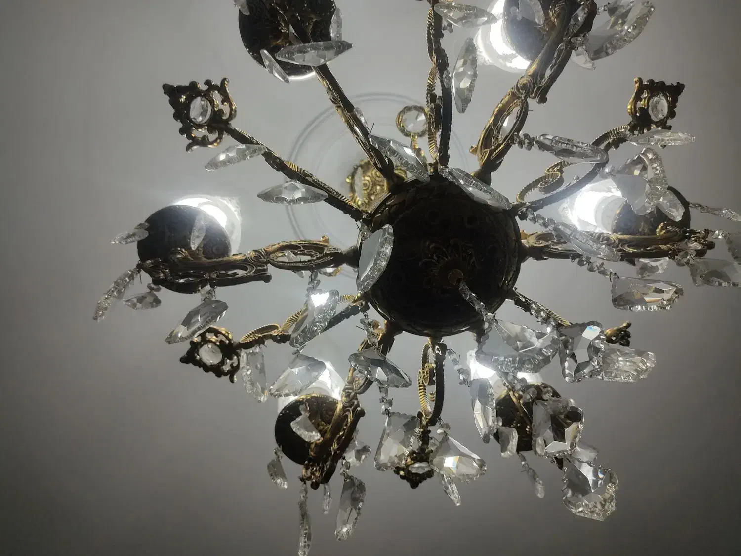 لوستر برنجی ۶ شاخه|لوستر و چراغ آویز|ملایر, |دیوار