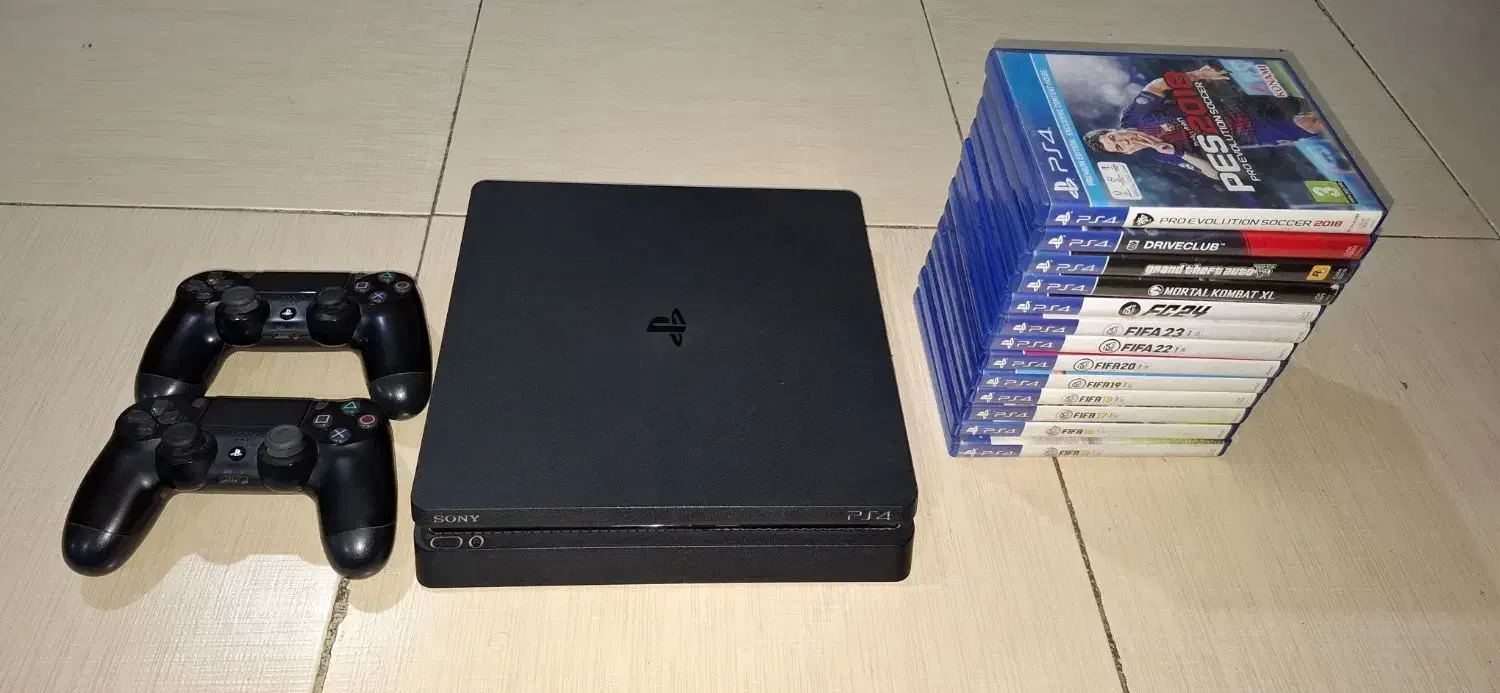 پلی استیشن ۴ اسلیم یک ترا دو دسته ps4|کنسول، بازی ویدئویی و آنلاین|تهران, حکیمیه|دیوار