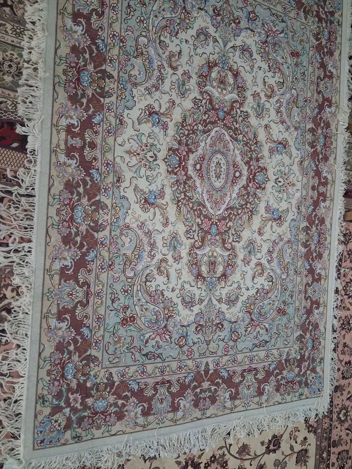 یک جفت قالیچه نقشه خطیبی|فرش|مراغه, |دیوار