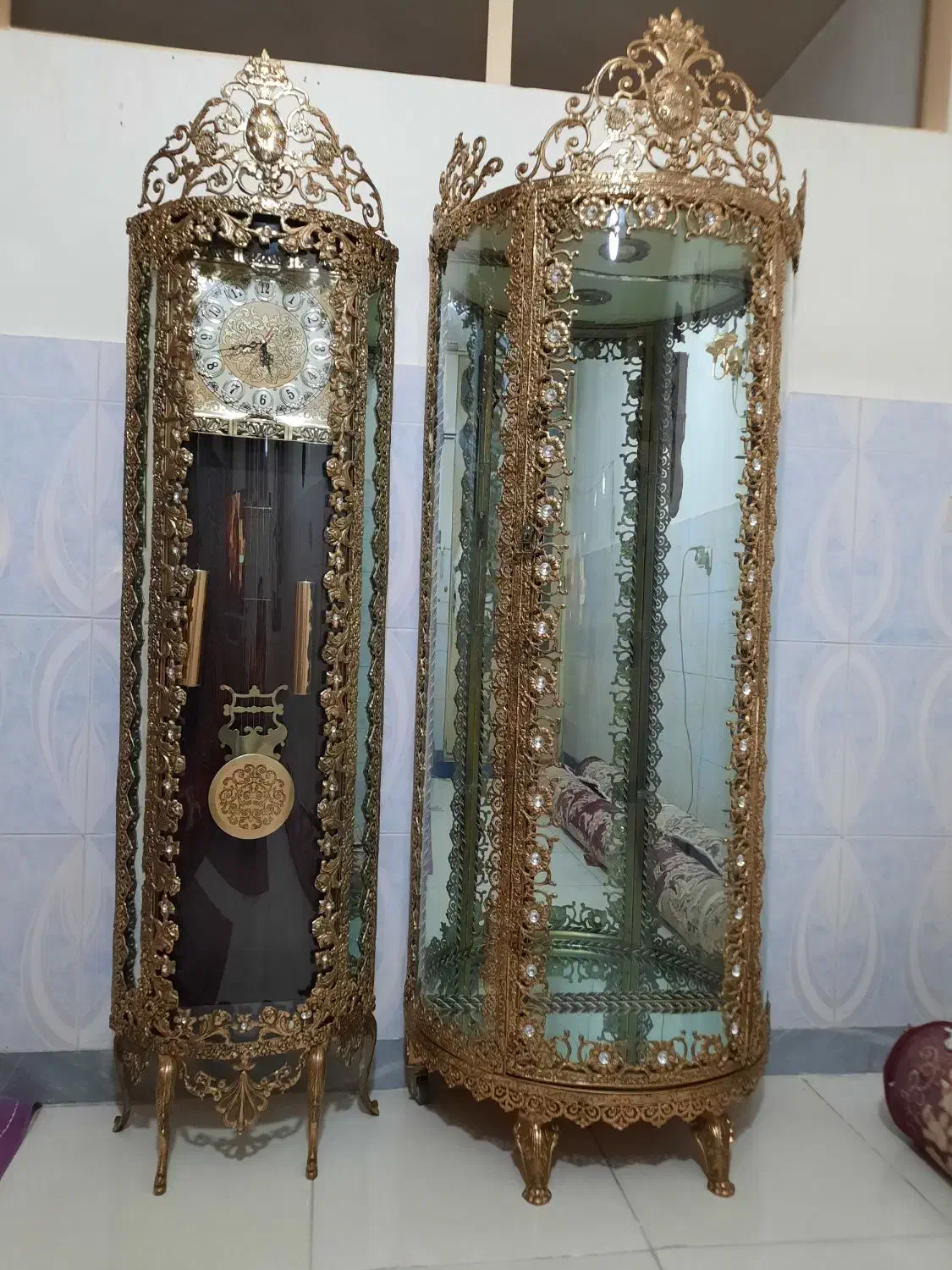 بوفه وساعت برنزی|بوفه، ویترین، کنسول|محمدشهر, محمدشهر|دیوار