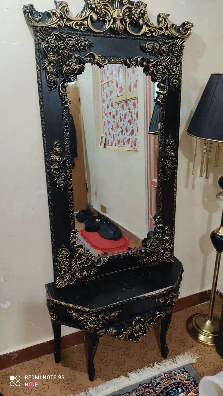 اینه کنسول قدی و زیر تلویزیونی|بوفه، ویترین، کنسول|شوشتر, |دیوار