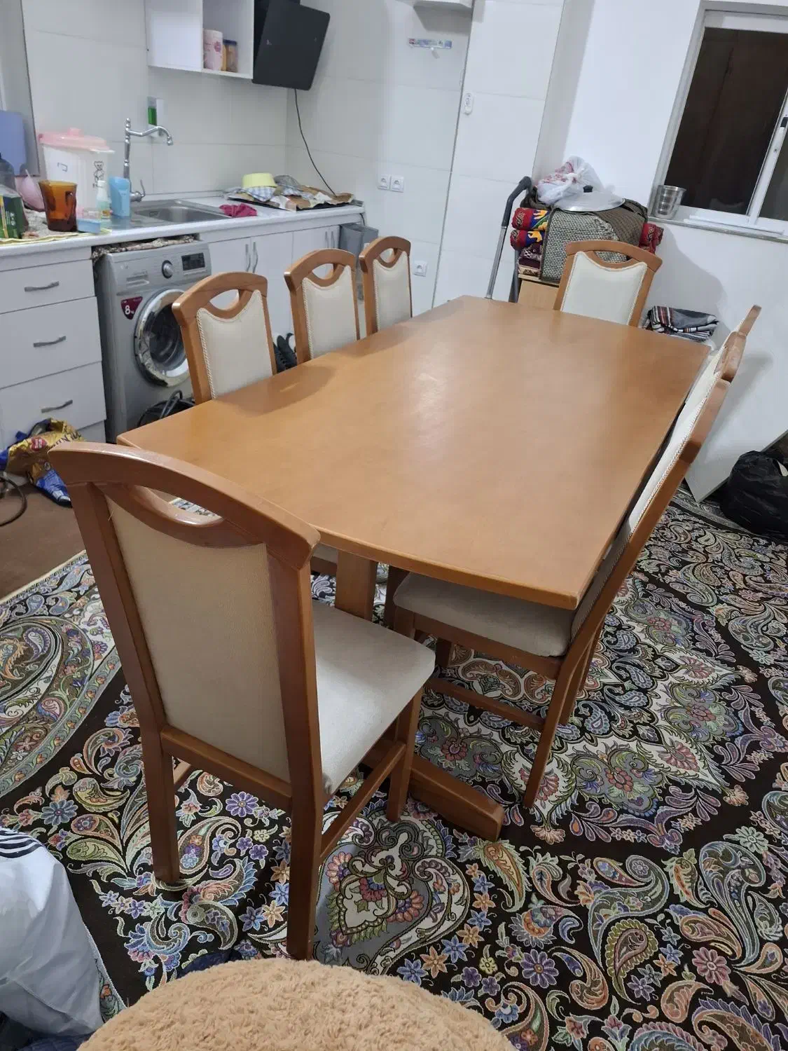 میز ناهارخوری 8 نفره|میز و صندلی غذاخوری|بندر ترکمن, |دیوار