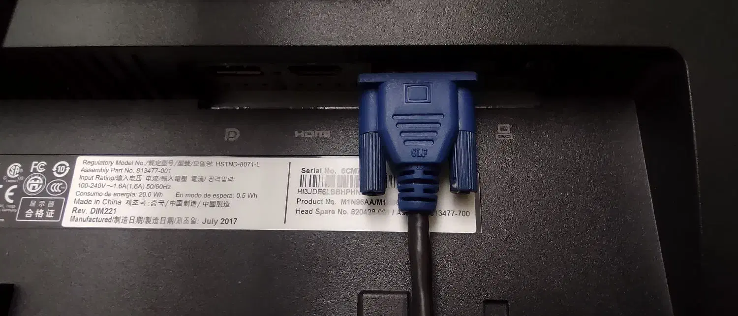 مانیتور اچ پی 22 اینچ با پایه آسانسوری|قطعات و لوازم جانبی رایانه|کرج, عظیمیه|دیوار