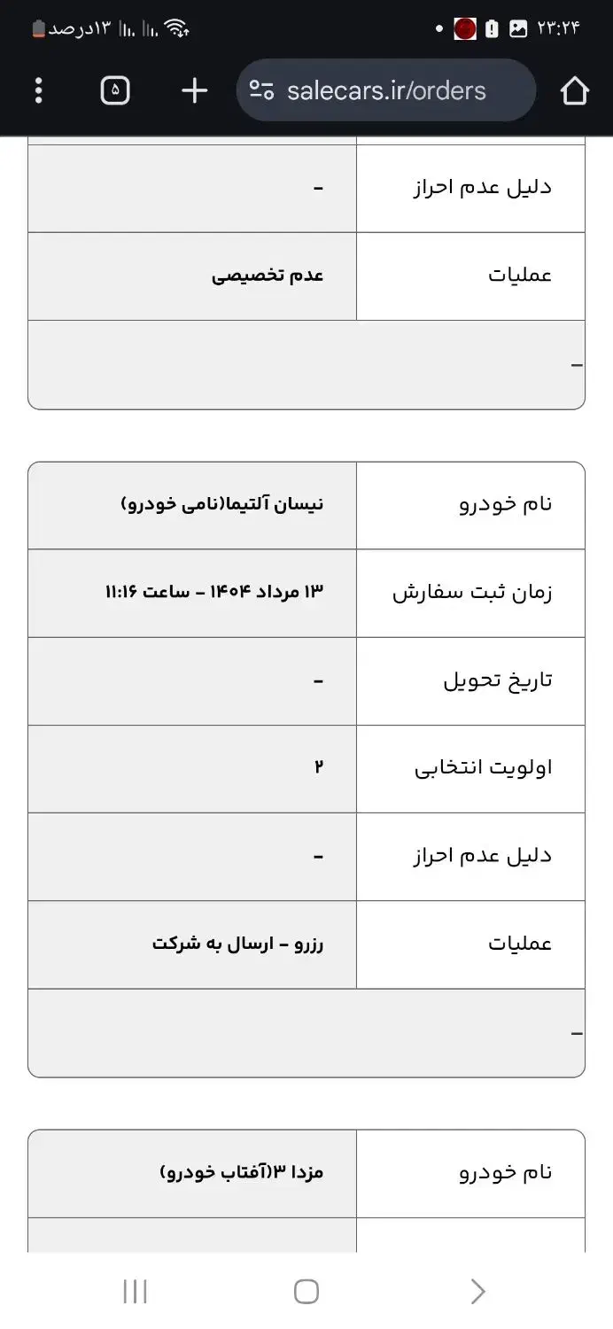 حواله نیسان آلتیما ، مدل ۲۰۲۵|خودرو سواری و وانت|شیراز, قصرالدشت|دیوار