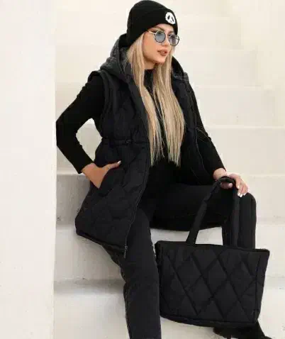 کاپشن پافر شو با کیف ست.با تخ فیف|حراج|شهرضا, |دیوار