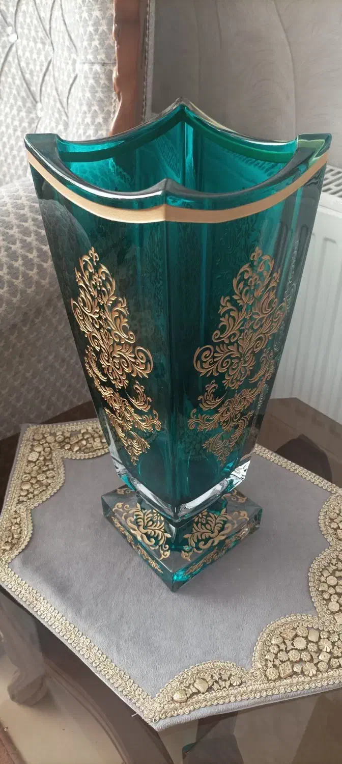 گلدان تک طلا کوب وکاسه ،وارداتی دوپوست|صنایع دستی و سایر لوازم تزئینی|اقبالیه, |دیوار