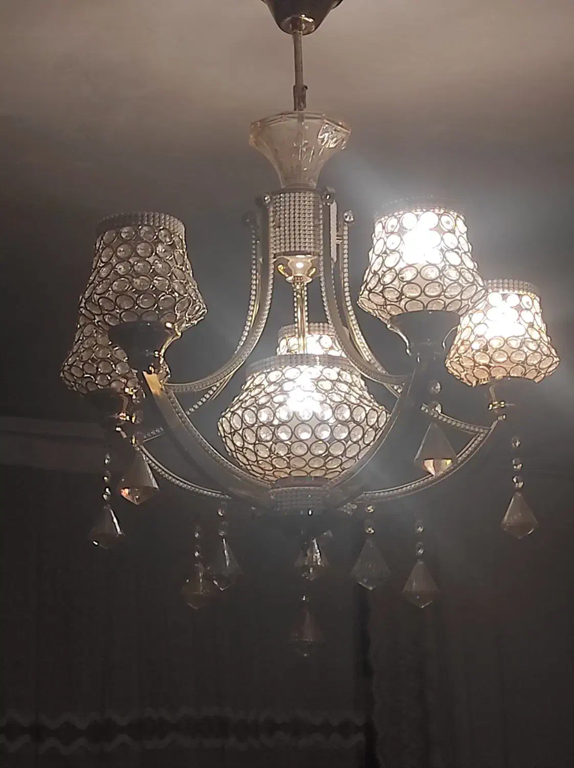 لوستر شیش شعلع|لوستر و چراغ آویز|اردبیل, |دیوار