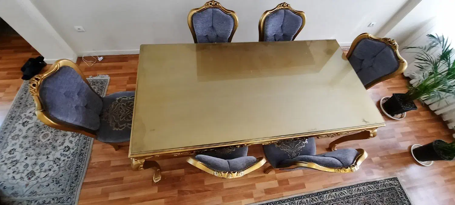 مبل استیل ۹ نفره با ناهار خوری ۶ نفره بسیار زیبا|مبلمان خانگی و میز عسلی|تهران, قلهک|دیوار