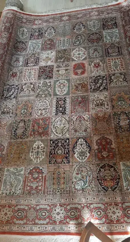 فرش ابریشم خشتی گلستان ۶ متری|فرش|تهران, دروس|دیوار