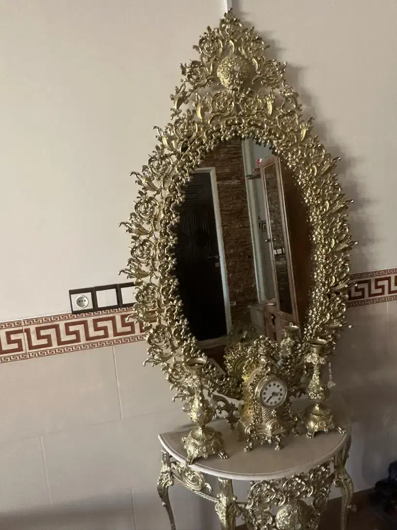 آیینه شمعدان و ساعت|آینه|یزد, |دیوار