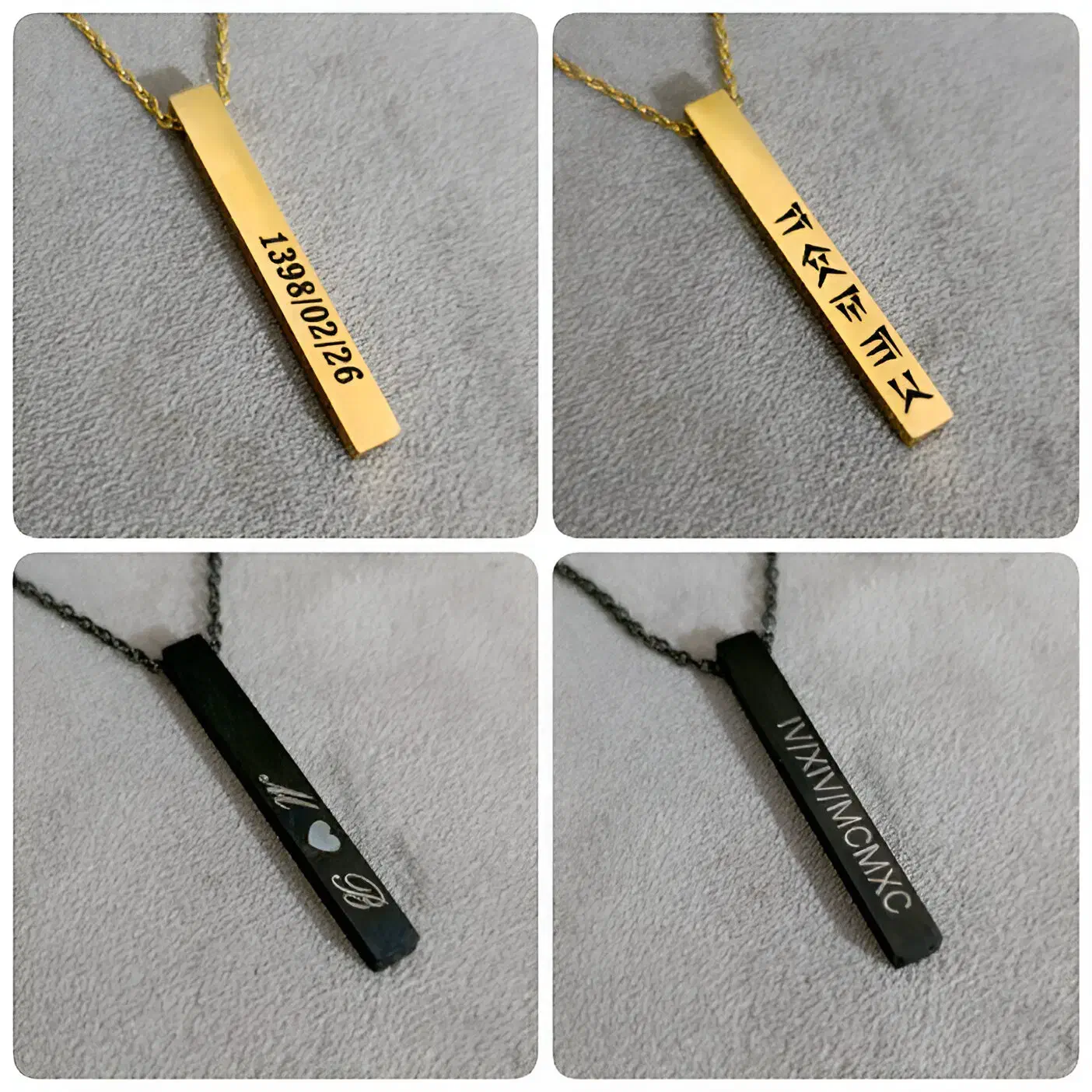 گردنبند استیل رنگ ثابت با حک دلخواه شما|بدلیجات|مشهد, رسالت|دیوار