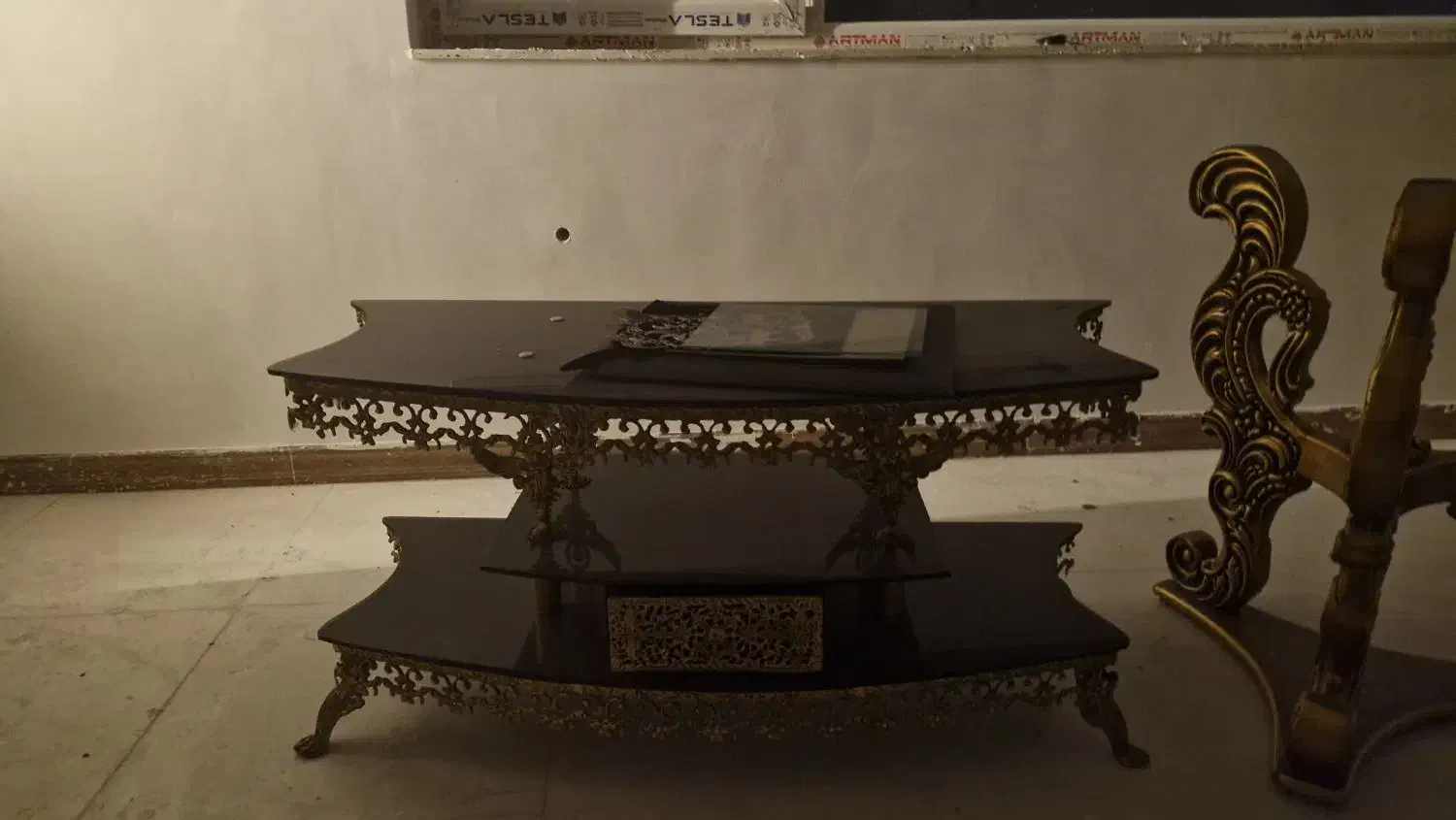 میز تلویزیون برنجی نو|میز تلویزیون|سراب, |دیوار