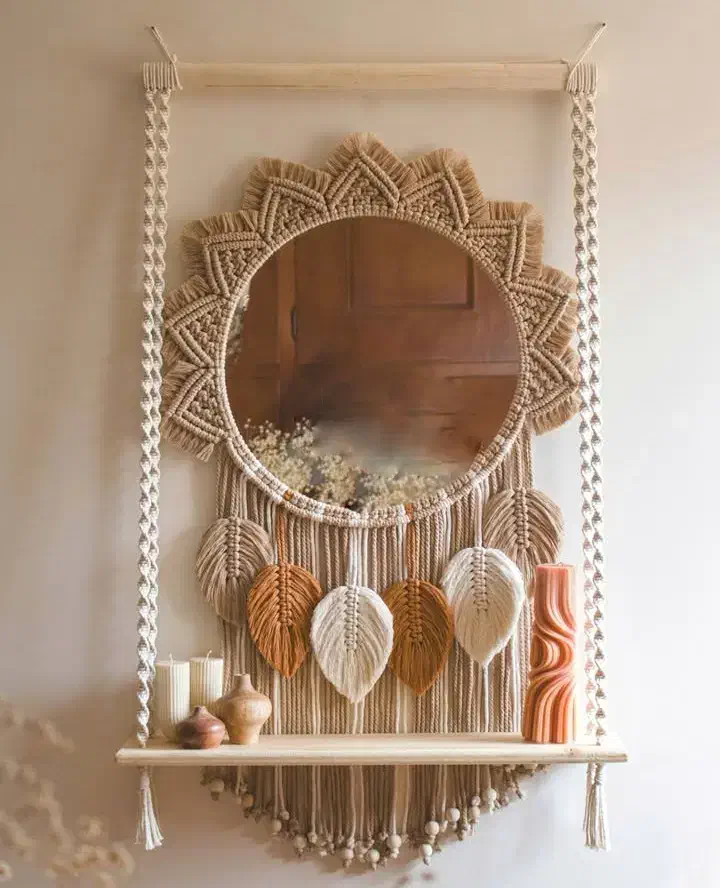 دیوارکوب مکرومه|صنایع دستی و سایر لوازم تزئینی|شیراز, باغ تخت|دیوار