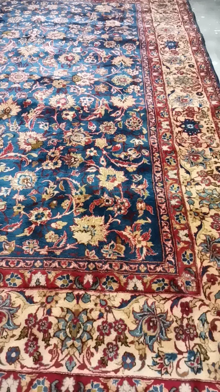 فرش دستباف تبریز قدیمی 12 متری طرح گل اناری|فرش|مشکین‌دشت, |دیوار