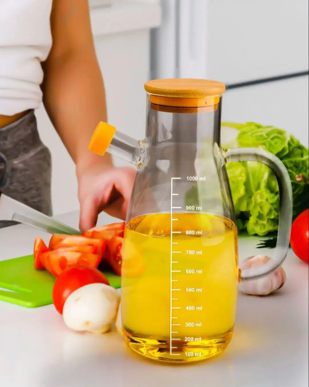 روغن ریز یا آبلیمو خوری پیرکس با درب بامبو|عمدهفروشی|خورموج, |دیوار