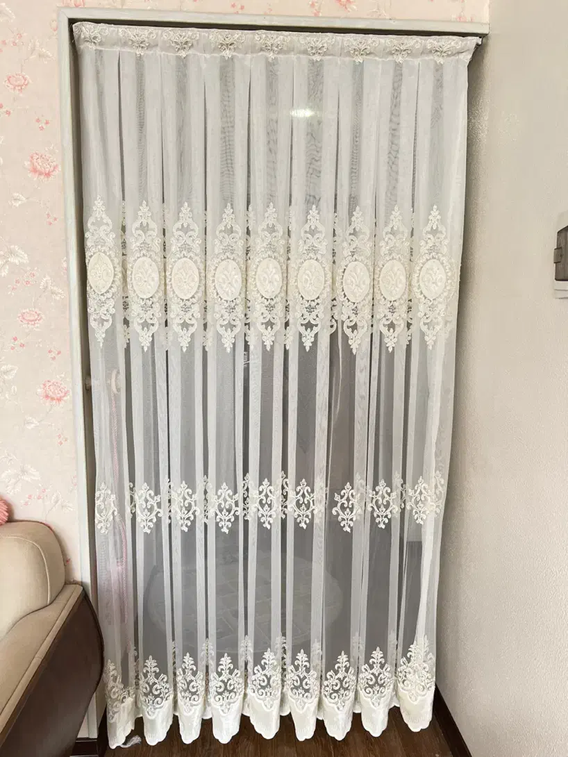 فروش فوری- پرده حریر|پرده، رانر، رومیزی|شاهین‌شهر, شهرک ردانی پور|دیوار