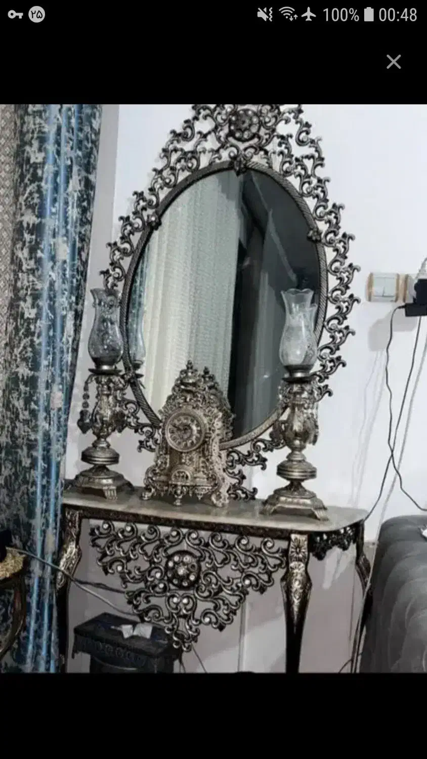 آینه و شمعدان|آینه|اصفهان, شیخ طوسی|دیوار