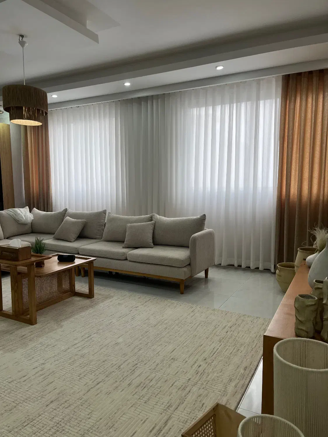 پرده پانچ|پرده، رانر، رومیزی|تهران, شکوفه (عبدل آباد)|دیوار