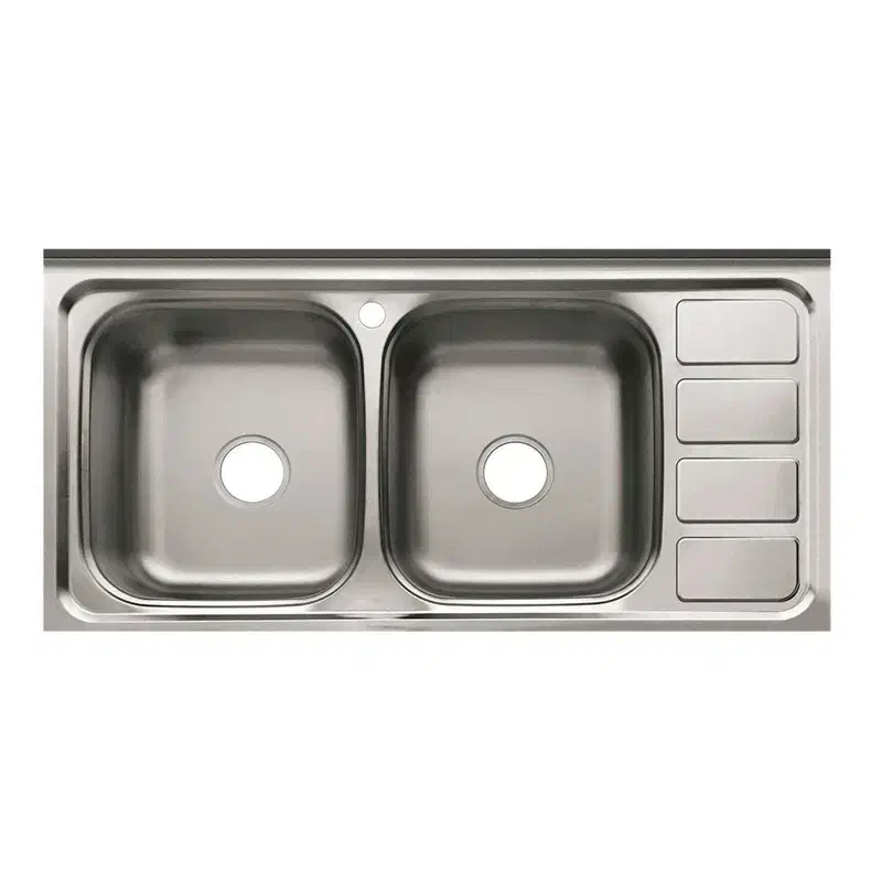 سینک روکار ۱۰۰ دو لگن عرض ۶۰ همراه با متعلقات|مصالح و تجهیزات ساختمان|تهران, جوادیه تهرانپارس|دیوار