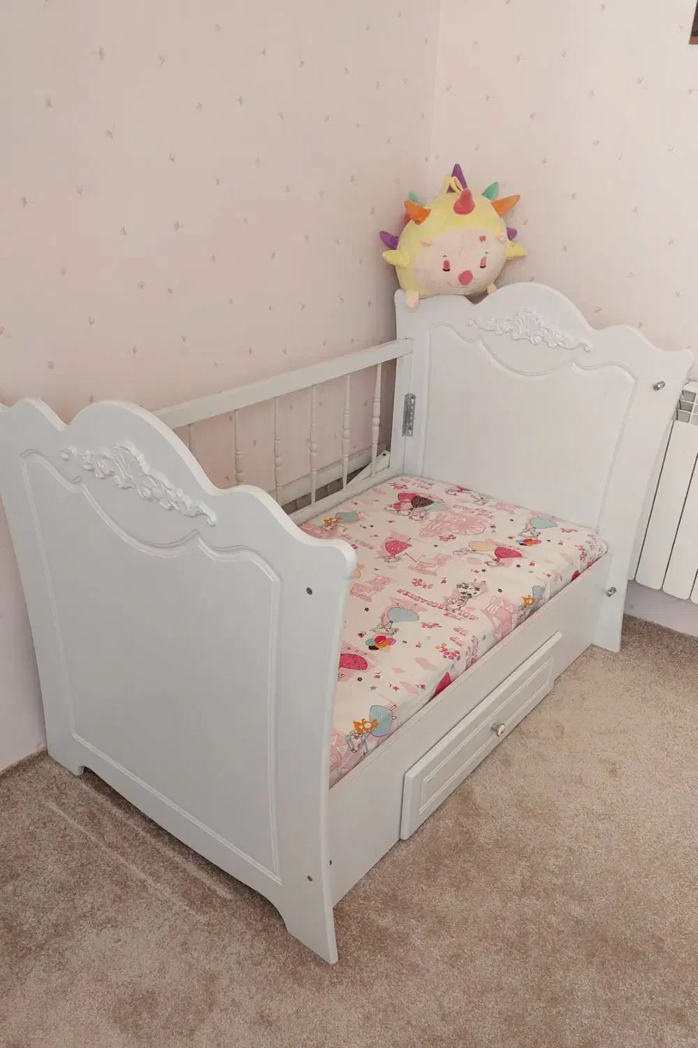 تخت کودک به همراه تشک|تخت و سرویس خواب|محمدیه-قزوین, |دیوار