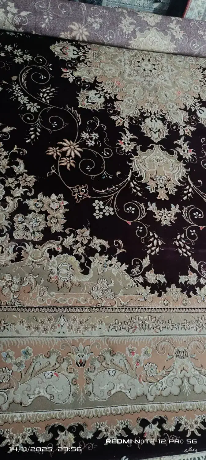 فرش ۱۲متری کرم زرشکی|فرش|اقبالیه, |دیوار