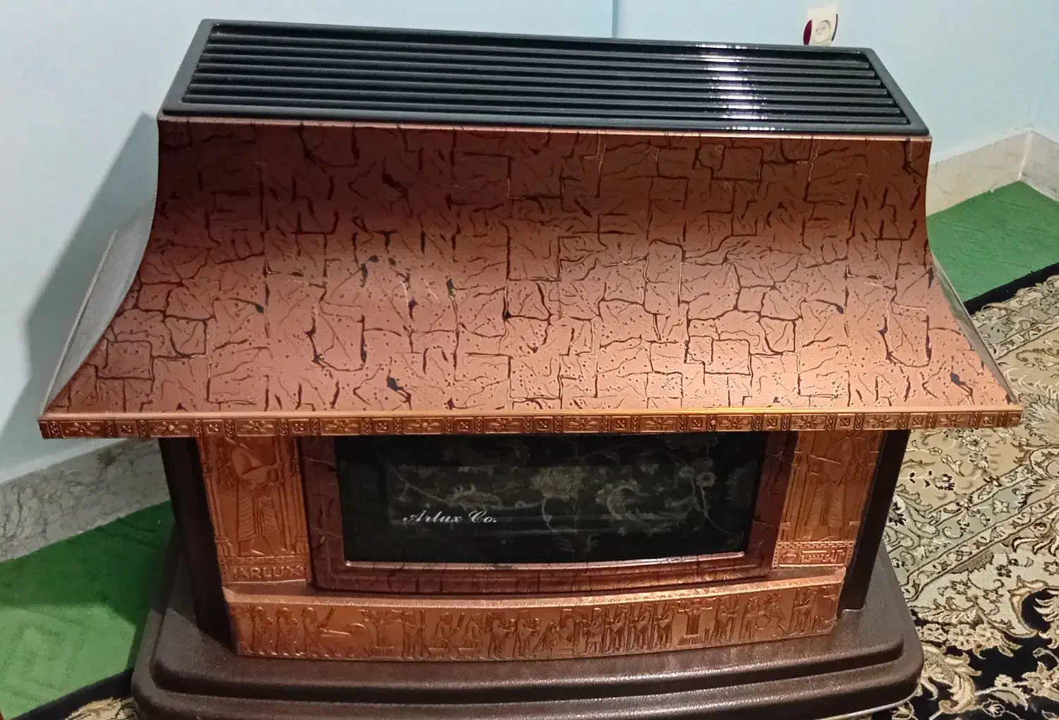 بخاری طرح شومینه ارلوکس|بخاری، هیتر، شومینه|کاشمر, |دیوار