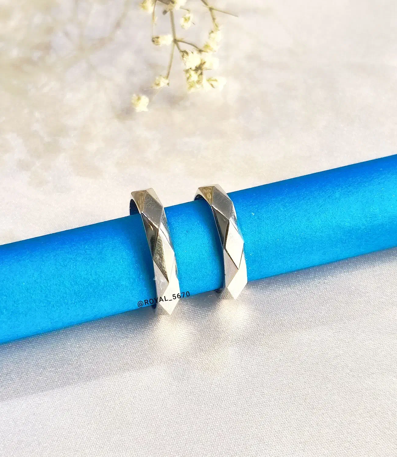 حلقه ست نقره نامزدی مدل هشت پر مشابه طلا|بدلیجات|مشهد, طلاب|دیوار