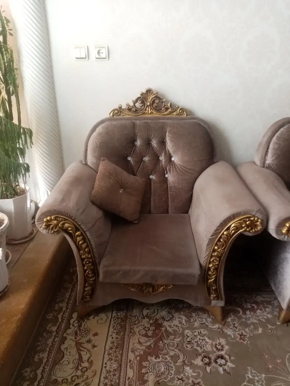 مبلمان 8 نفره مخملی|مبلمان خانگی و میز عسلی|شیراز, گلکوب|دیوار