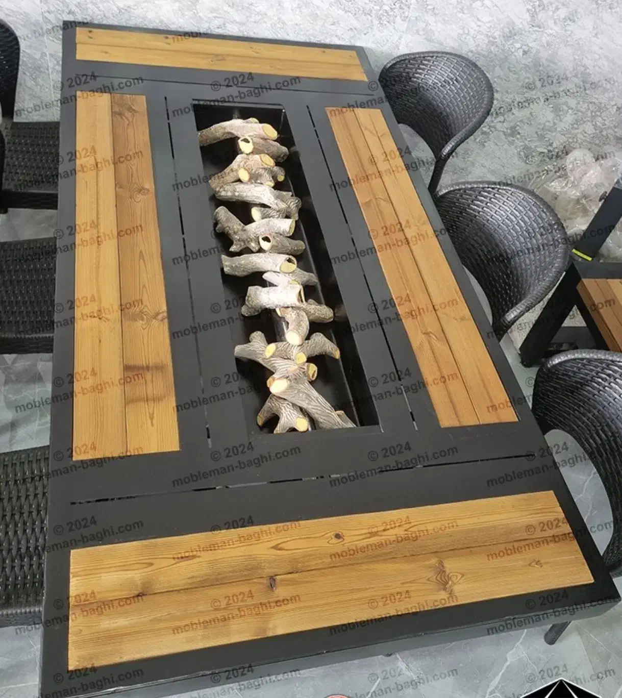 آتشدان و صندلی مدل ساولی|مبلمان خانگی و میز عسلی|قیامدشت - خاورشهر, |دیوار