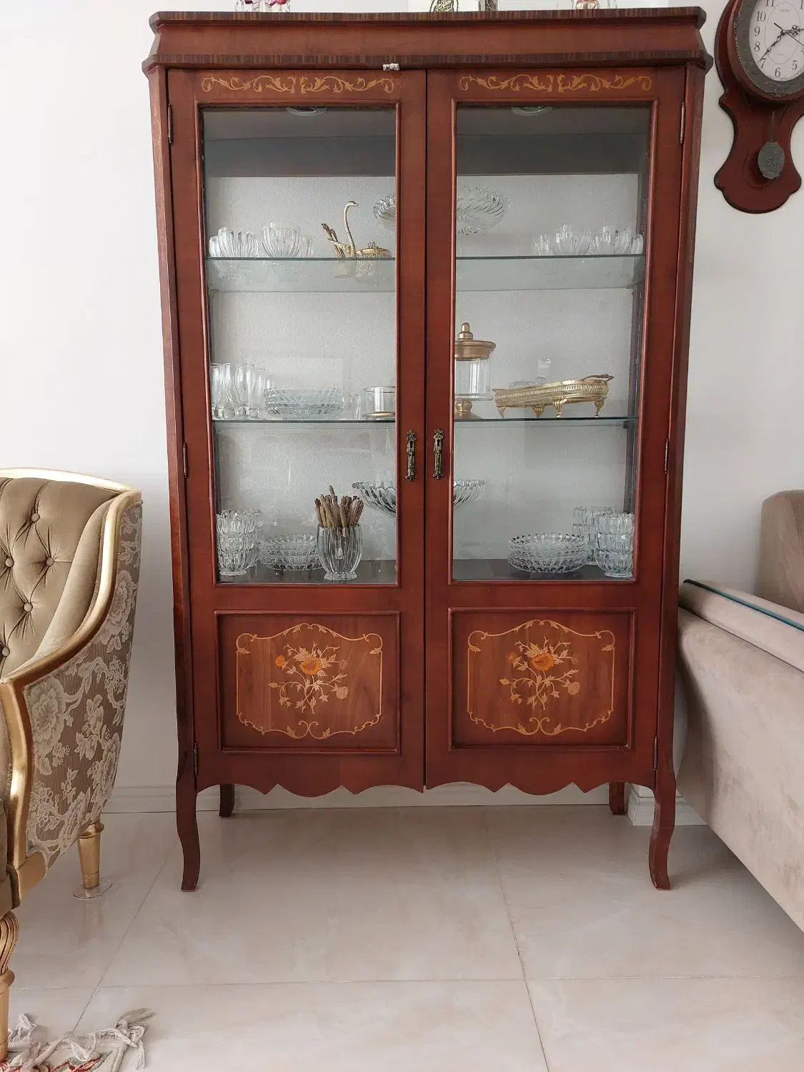 بوفه و ویترین معرق کاری|بوفه، ویترین، کنسول|شیراز, شهرک بهشتی|دیوار