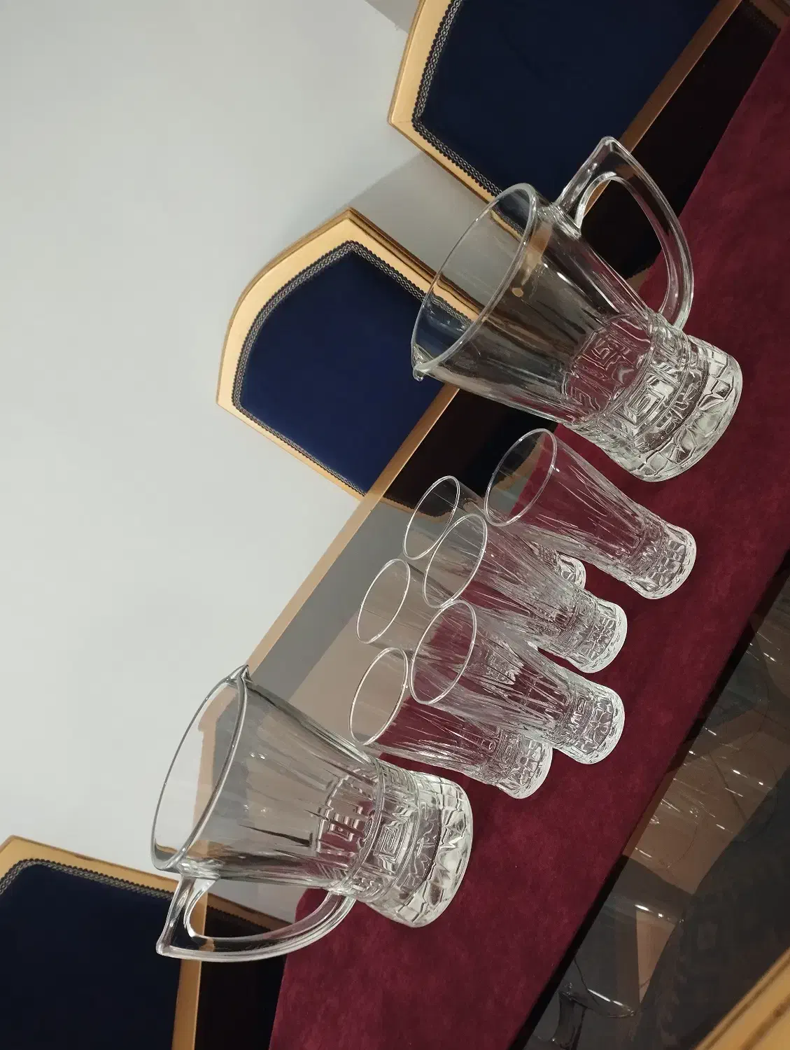 دوتا پارچ و9عدد لیوان ورساچه فرانسه|ظروف سرو و پذیرایی|مرند, |دیوار