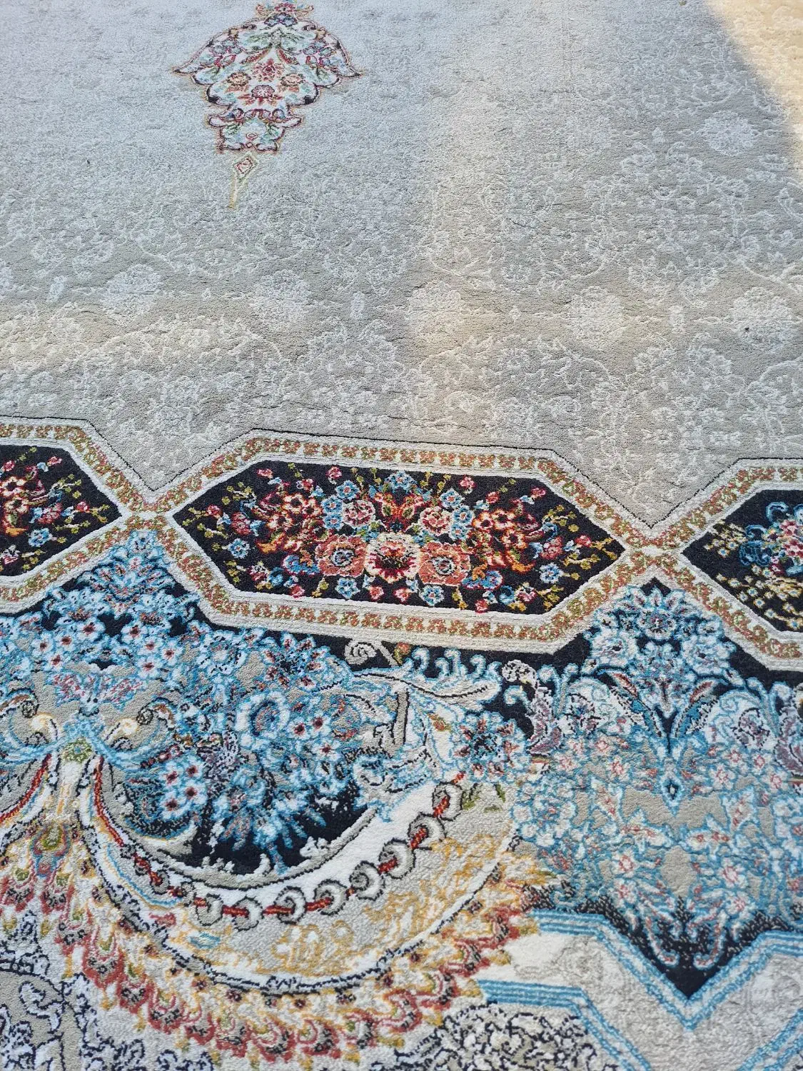 نگین مشهد ۱۰۰۰ شانه ۲.۵×۳.۵ ده رنگ دو تخته|فرش|نور, |دیوار