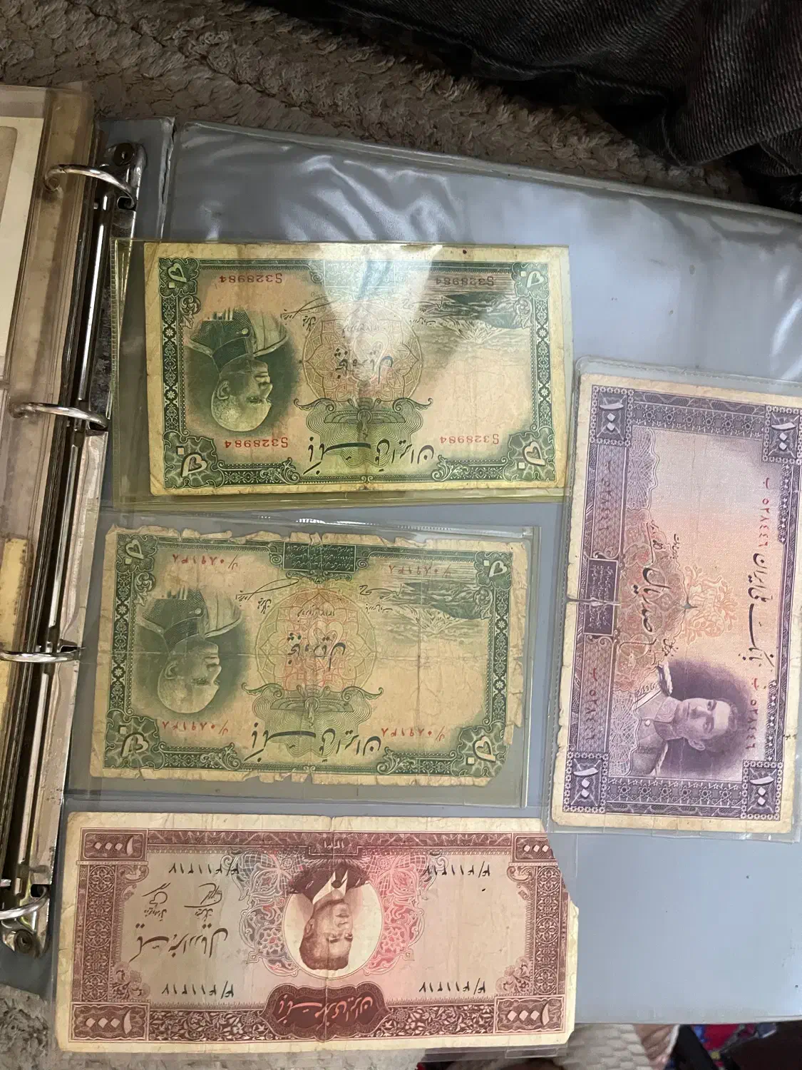 اسکناس رضا شاه و محمد رضا شاه|کلکسیون سکه، تمبر، اسکناس|کاشان, میدان کهنه|دیوار
