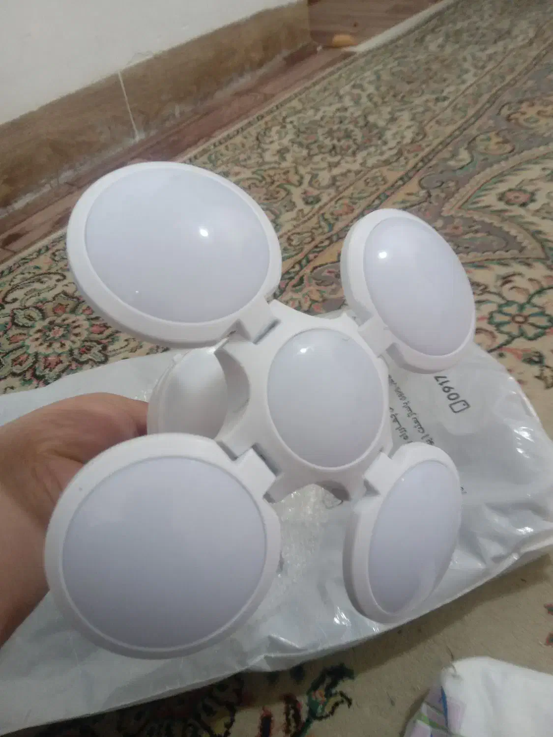 چراغ ۵پر  پنکه ای|لامپ و چراغ|دوگنبدان, |دیوار