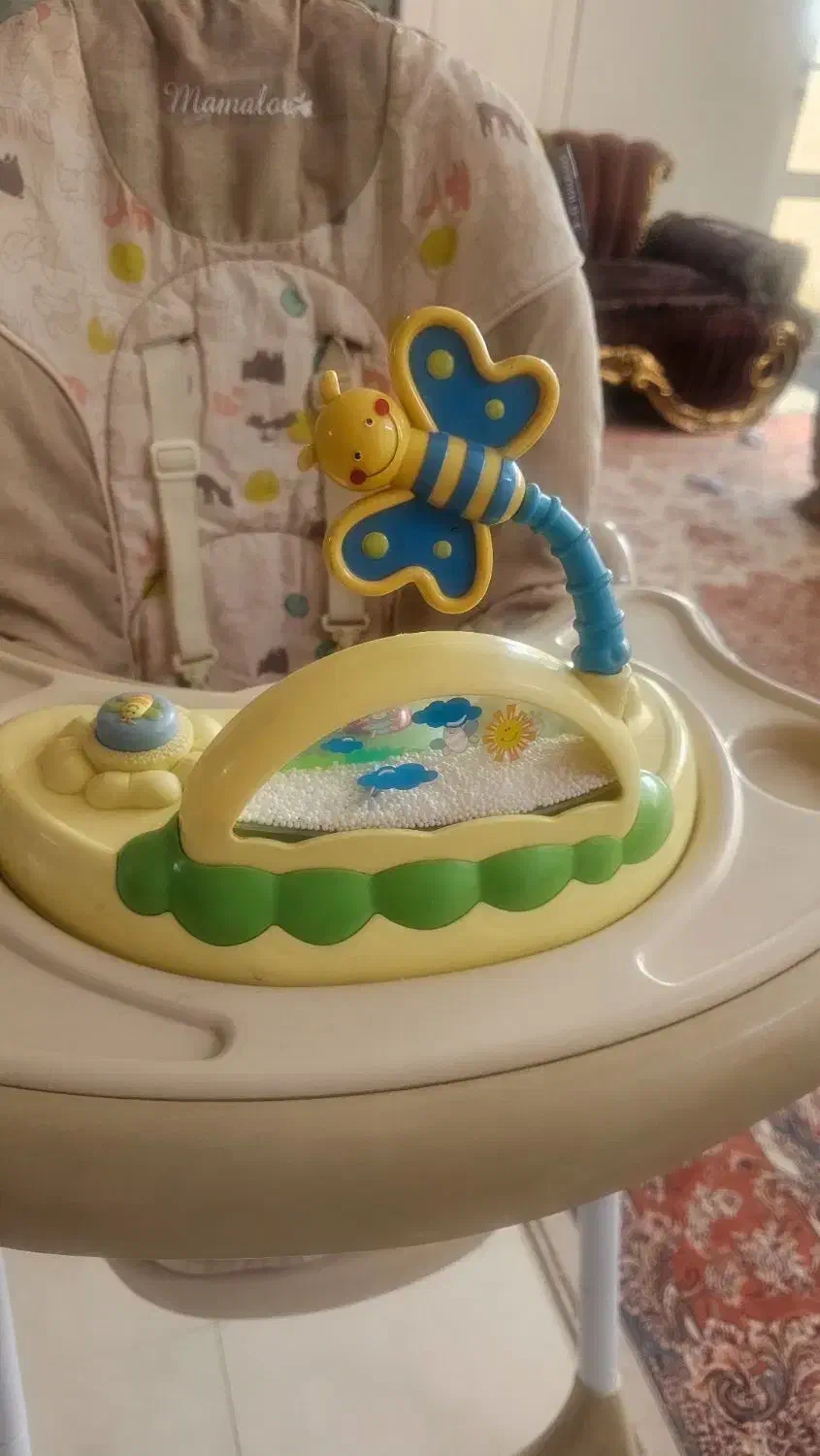 صندلی غذای موزیکال کودک برند مامالاو آمریکایی|تخت و صندلی بچه|اصفهان, ملک‌شهر|دیوار