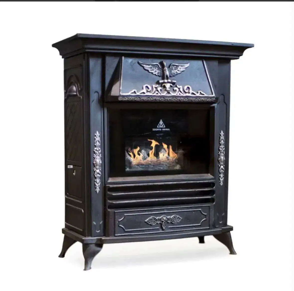 بخاری طرح شومینه تمام چدن نشکن|بخاری، هیتر، شومینه|قوچان, |دیوار