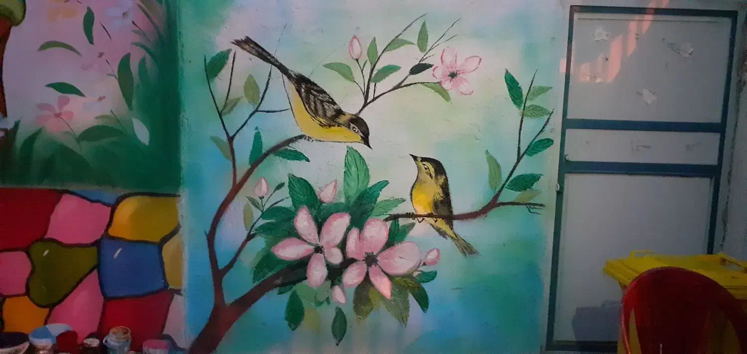 نقاشی دیواری و ساختمان و کارهای برجسته|خدمات پیشه و مهارت|نیشابور, هفده شهریور|دیوار