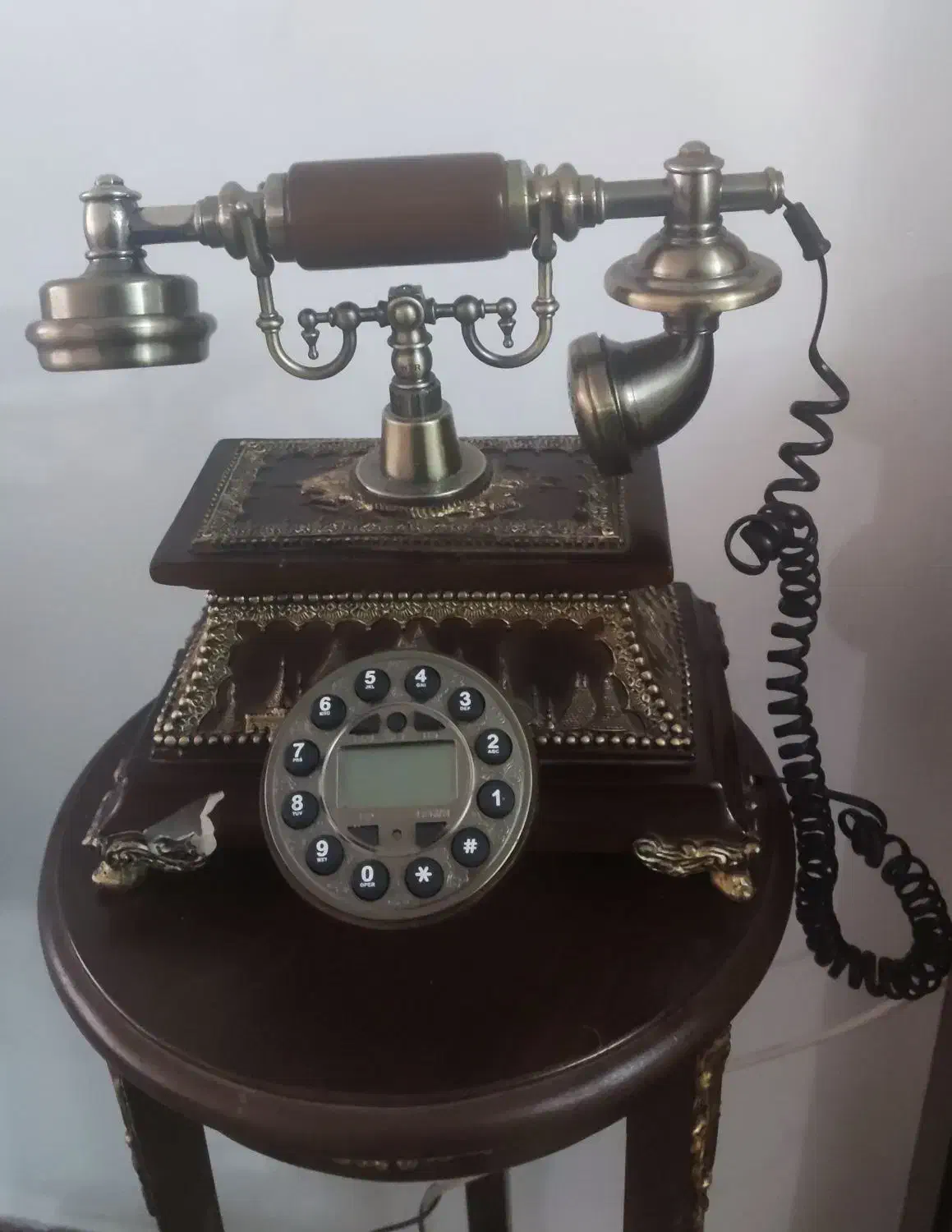 تلفن رومیزی سلطنتی چوبی|تلفن رومیزی|قزوین, |دیوار